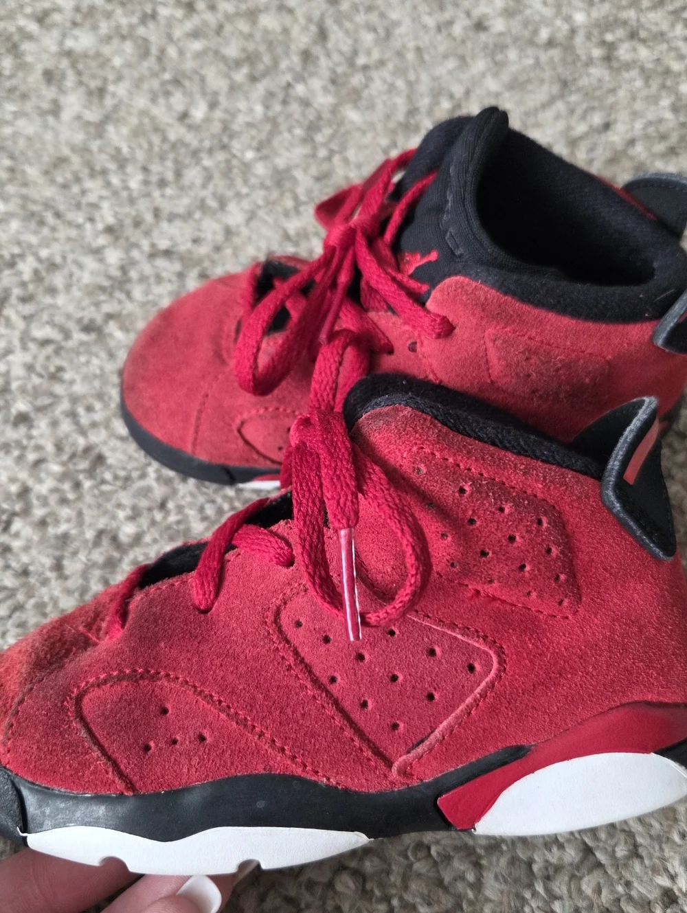 Nike‎ Toddler Size 8c Air Jordan 6 Retro Toro Bravo TD Varsity Red DV3606-600